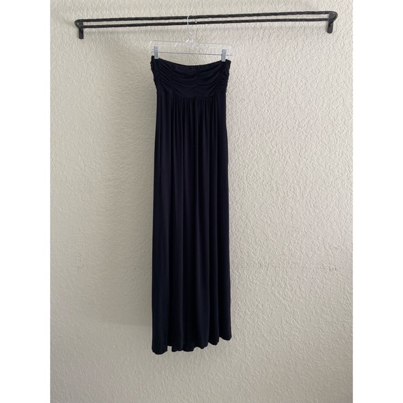 Soma black bra top maxi dress- Floral fabric design on top. Removable inserts. - Picture 2 of 5